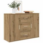 Servantă, stejar artizanal, 90x29,5x65 cm, lemn prelucrat GartenMobel Dekor