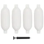 Bară de protecție barcă, 4 buc., alb, 58,5x16,5 cm, PVC GartenMobel Dekor