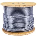 Tambur cablu otel zincat Micul Fermier, plastifiat, diametru 4-5.5mm, lungime 100m FarmGarden AgroTrade