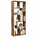 Bibliotecă/separator cameră lemn vechi 67x25x161,5 cm lemn GartenMobel Dekor