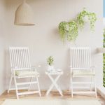 Perne de scaun, 2 buc., alb crem, 50x50x7 cm, textil oxford GartenMobel Dekor