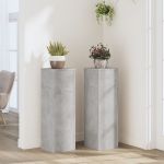 Suport de plante, 2 buc., gri beton, 25x25x80 cm lemn prelucrat GartenMobel Dekor