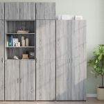 Dulap depozitare slim sonoma gri 45x42,5x225 cm lemn prelucrat GartenMobel Dekor