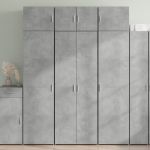 Dulap înalt, gri beton, 70x42,5x185 cm, lemn prelucrat GartenMobel Dekor