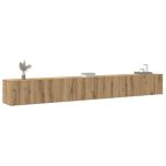 Set dulap TV 3 piese montat pe perete Stejar artizanal GartenMobel Dekor