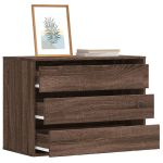 Dulap colț cu sertare stejar maro 80x41x58 cm lemn prelucrat GartenMobel Dekor