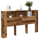 Tăblie pat cu dulap lemn vechi 180x18,5x102,5 cm lemn prelucrat GartenMobel Dekor