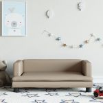 Canapea pentru copii, cappuccino, 80x45x30 cm, piele ecologică GartenMobel Dekor