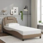 Cadru de pat cu tăblie, cappuccino, 80x200 cm, piele ecologică GartenMobel Dekor