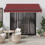 Copertina retractabilă automat, vișiniu, 350x250 cm GartenMobel Dekor