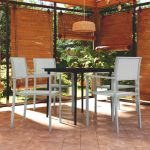Set mobilier pentru grădină, alb, 5 piese GartenMobel Dekor
