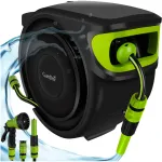 Tambur cu Furtun Retractabil Automat pentru Udat, Lungime 25m, Montaj pe Perete, Accesorii si Cuple Incluse