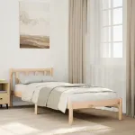 Cadru pat foarte lung fără saltea, 100x210 cm, lemn masiv pin GartenMobel Dekor