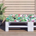Pernă de paleți, multicolor, 80x80x12 cm, material textil GartenMobel Dekor