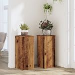 Suporturi de plante 2 buc. lemn vechi 30x30x70cm lemn prelucrat GartenMobel Dekor