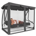 Rezerva plasa tantari pentru balansoar, gri, 225x115x165 cm, Springos GartenVIP DiyLine