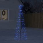 Pom de Crăciun LED cu țepi 220 LED-uri Albastru 180 cm GartenMobel Dekor