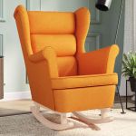 Scaun balansoar, galben închis, 74x90x102 cm, material textil GartenMobel Dekor