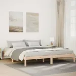 Cadru pat foarte lung fără saltea, 180x210 cm, lemn masiv pin GartenMobel Dekor
