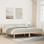 Cadru pat foarte lung fără saltea, 180x220 cm, lemn masiv pin GartenMobel Dekor