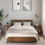 Noptiere, 2 buc., stejar artizanal, 34x36x50 cm, lemn prelucrat GartenMobel Dekor