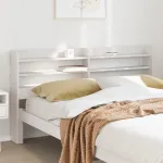 Tăblie de pat cu rafturi, 120 cm, lemn masiv de pin GartenMobel Dekor