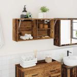 Dulap perete de baie, lemn vechi, 80x25x40 cm, lemn prelucrat GartenMobel Dekor