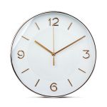 Ceas de perete - 25 cm - plastic, sticlă - 1 x AA - alb Best CarHome
