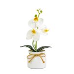 Decorațiune cu plantă artificială – Orhidee albă – 20 x 9 cm Cod produs: 11889B Best CarHome