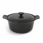 Cratita BergHOFF, 24 cm, 4.2L, capac, Fontă, Negru HighLine Cooking