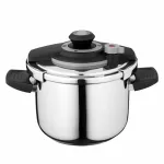Oala sub presiune BergHOFF Vita, 6 L, Oțel, Argintiu/Negru HighLine Cooking