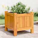 Jardinieră de grădină cu căptușeală, 31x31x30 cm, lemn acacia GartenMobel Dekor