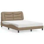 Pat cu saltea, cappuccino, 120x200cm piele ecologică GartenMobel Dekor