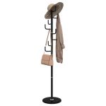Cuier de haine, negru, 183 cm, fier vopsit electrostatic GartenMobel Dekor