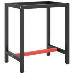 Cadru banc de lucru, negru mat/roșu mat, 70x50x79 cm, metal  GartenMobel Dekor