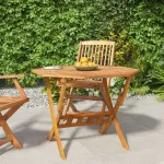 Masă de grădină pliabilă, 90x75 cm, lemn masiv de acacia GartenMobel Dekor