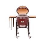 Grill ceramic CLASSIC PRO-Serie 2.0 roșu cu suport metalic, Monolith Essential GrillCooking