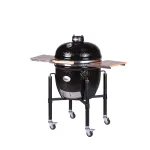 STARTER SET Grill ceramic cu cărbuni LeChef ProSerie 2.0 negru, Monolith Essential GrillCooking