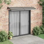 Copertină de ușă, negru, 240 x 75 cm, PC GartenMobel Dekor