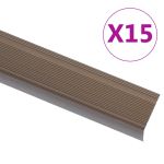 Profile trepte în formă de L, 15 buc., maro, 100 cm, aluminiu GartenMobel Dekor