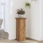 Suport de plante stejar artizanal, 33x33x80 cm, lemn prelucrat GartenMobel Dekor