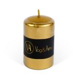 Lumânare cilindrică – aurie, fără parfum – 130 g Best CarHome
