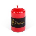 Lumânare cilindrică – roșie, fără parfum – 130 g Best CarHome