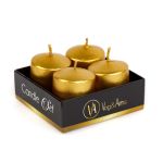 Set de lumânări – auriu, fără parfum – 4 x 45 g Best CarHome