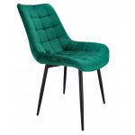 Scaun bucatarie/living, metalic, catifea, verde, 53x63x83 cm, Misty GartenVIP DiyLine