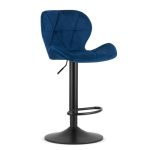 Scaun de bucatarie/bar, Artool, West, rotativ, catifea, bleumarin si negru, 46x48.5x90-111 cm GartenVIP DiyLine