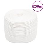 Frânghie de barcă, alb complet, 6 mm, 250 m, polipropilenă GartenMobel Dekor