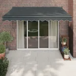 Copertină automată retractabilă, antracit, 3,5x2,5 m GartenMobel Dekor