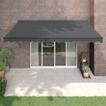 Copertină retractabilă automată, antracit, 4,5x3 m GartenMobel Dekor