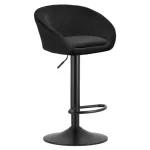 Scaun de bucatarie/bar, Artool, East, rotativ, catifea, negru, 53x46x81-103 cm GartenVIP DiyLine